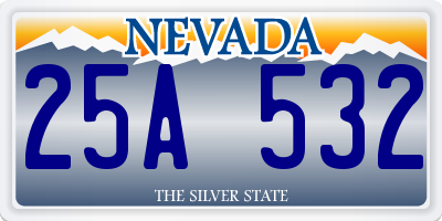 NV license plate 25A532
