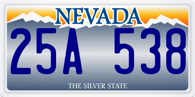 NV license plate 25A538