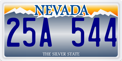 NV license plate 25A544