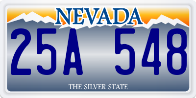 NV license plate 25A548
