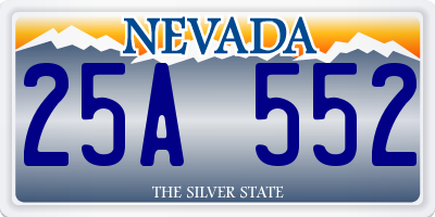 NV license plate 25A552