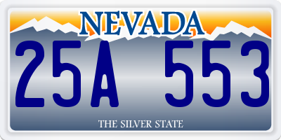 NV license plate 25A553