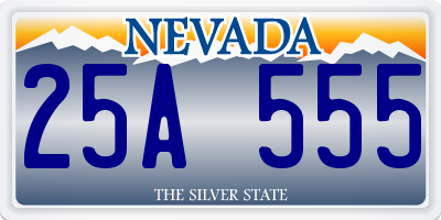 NV license plate 25A555