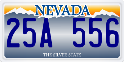 NV license plate 25A556