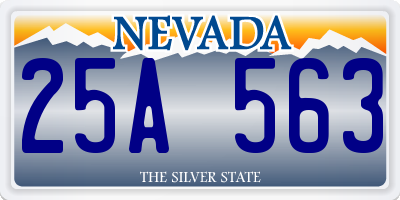 NV license plate 25A563