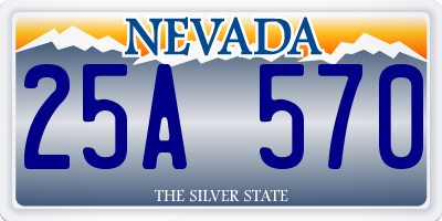 NV license plate 25A570