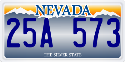 NV license plate 25A573