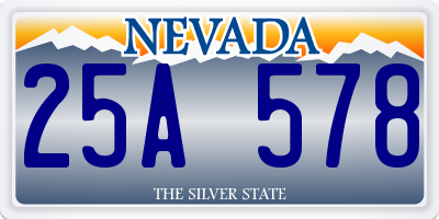 NV license plate 25A578