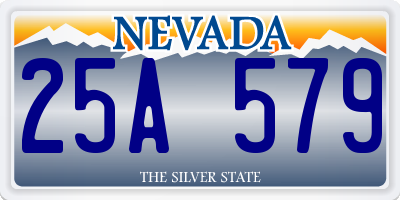 NV license plate 25A579