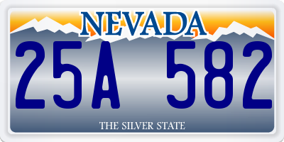 NV license plate 25A582