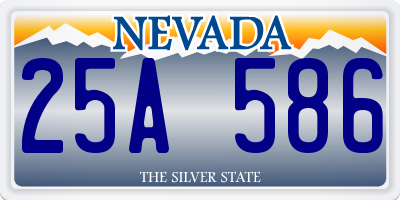 NV license plate 25A586