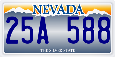 NV license plate 25A588
