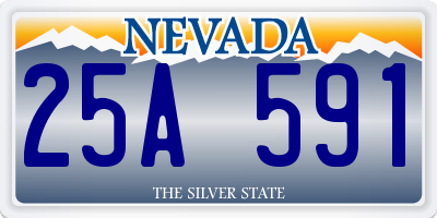 NV license plate 25A591