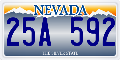 NV license plate 25A592