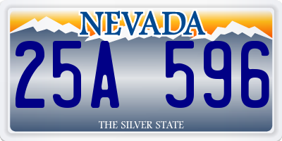 NV license plate 25A596