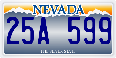 NV license plate 25A599