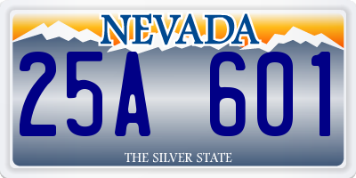 NV license plate 25A601