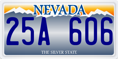 NV license plate 25A606