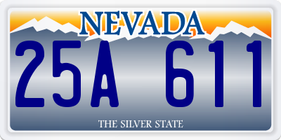 NV license plate 25A611