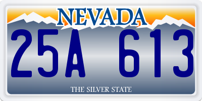 NV license plate 25A613