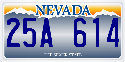 NV license plate 25A614