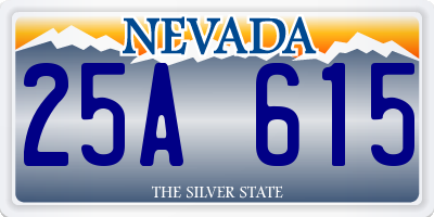 NV license plate 25A615