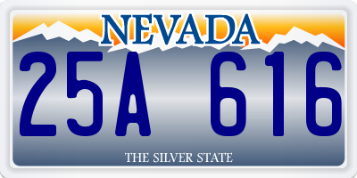 NV license plate 25A616