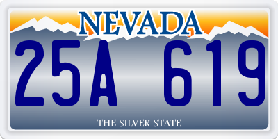 NV license plate 25A619