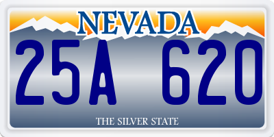 NV license plate 25A620