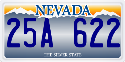 NV license plate 25A622