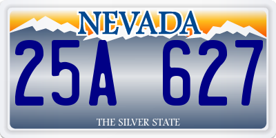 NV license plate 25A627