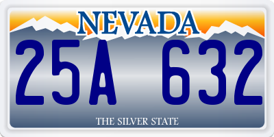 NV license plate 25A632