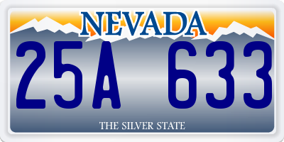 NV license plate 25A633