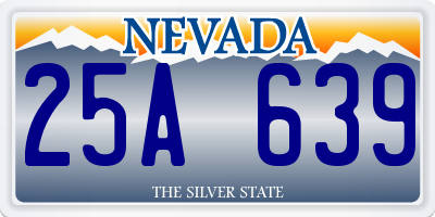 NV license plate 25A639