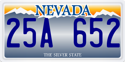 NV license plate 25A652