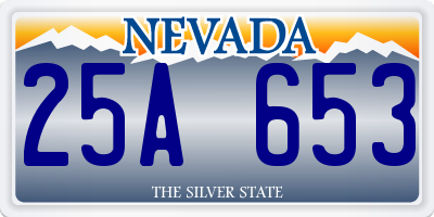 NV license plate 25A653