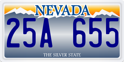 NV license plate 25A655