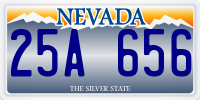 NV license plate 25A656