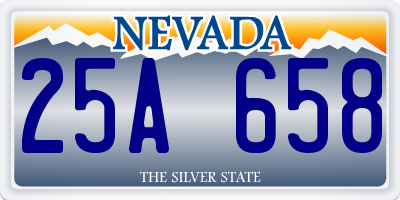 NV license plate 25A658