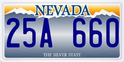 NV license plate 25A660
