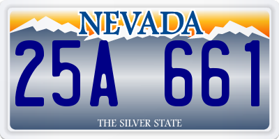 NV license plate 25A661
