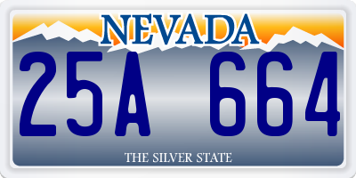 NV license plate 25A664