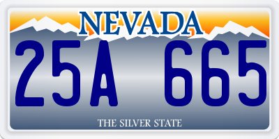 NV license plate 25A665