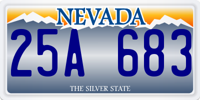 NV license plate 25A683