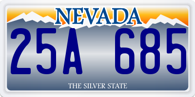 NV license plate 25A685