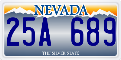 NV license plate 25A689