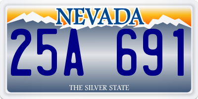 NV license plate 25A691