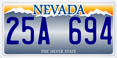 NV license plate 25A694
