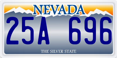 NV license plate 25A696
