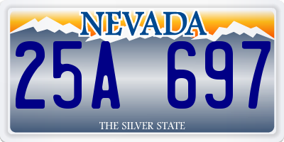 NV license plate 25A697